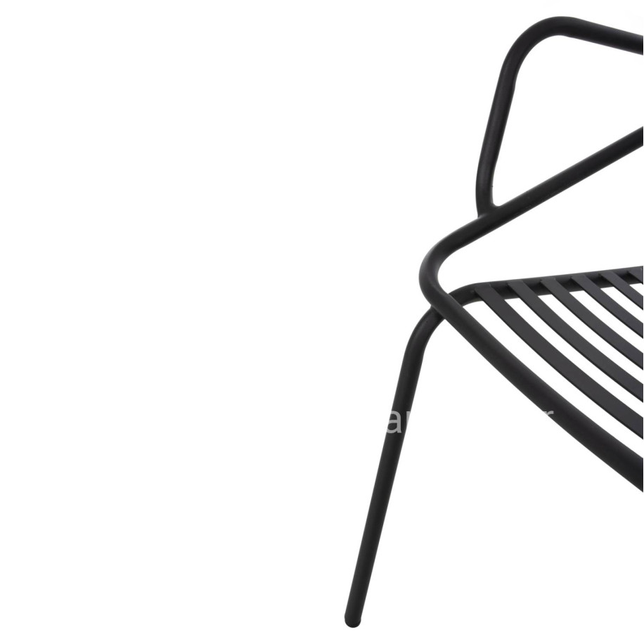 ARMCHAIR OUTDOOR FREE HM6045 METALLC BLACK 61x53x87Hcm.