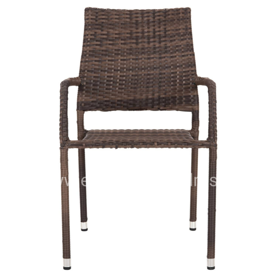ARMCHAIR OUTDOOR MORNER HM6074.01 METAL-BROWN WICKER 55x58x87H