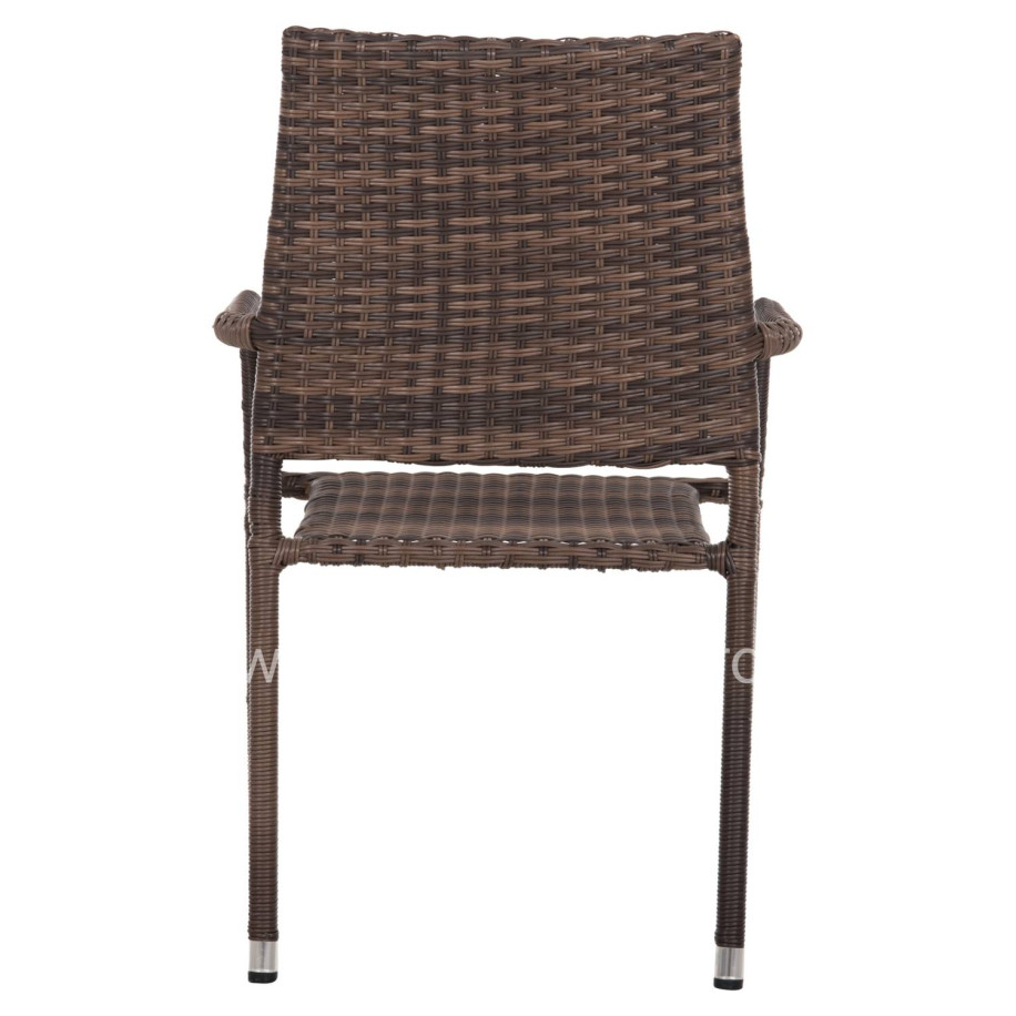 ARMCHAIR OUTDOOR MORNER HM6074.01 METAL-BROWN WICKER 55x58x87H
