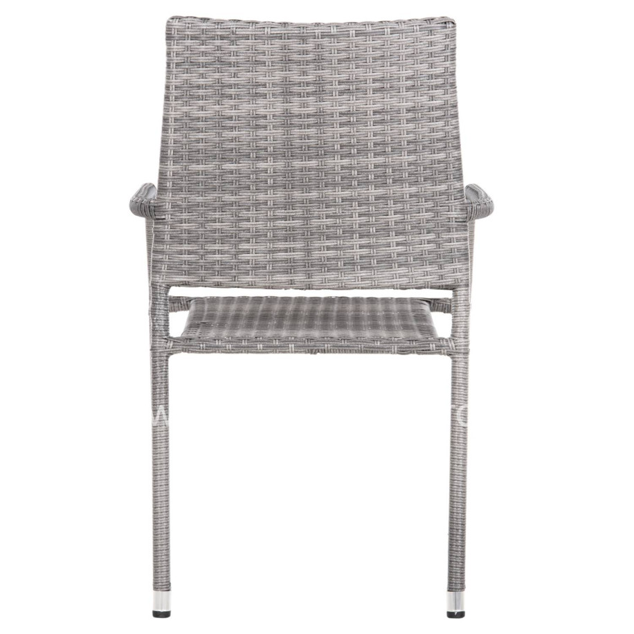 ARMCHAIR OUTDOOR MORNER HM6074.02 METAL-GREY WICKER 55x58x87H.