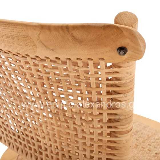 Wooden chair with rattan in natural shade HM8752.01 49x54x89cm