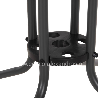 ΤΡΑΠΕΖΙ ΕΞΩΤ.ΧΩΡΟΥ FIGO HM5972.01 ΜΕΤΑΛΛΟ ΓΚΡΙ-ΓΥΑΛΙΝΗ ΕΠΙΦΑΝΕΙΑ 80Χ80Χ71Υεκ