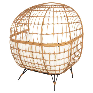 ARMCHAIR FOR TWO NEST TYPE RATTAN MIAMI HM5870.11 132.5x90x154H cm.