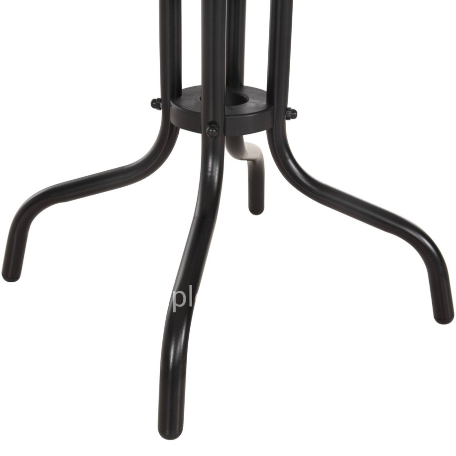 ΤΡΑΠΕΖΙ ΒΟΗΘΗΤΙΚΟ FIGO HM6067.03 ΜΕΤΑΛΛΙΚΟ ΜΑΥΡΟ-ΓΥΑΛΙΝΗ ΕΠΙΦΑΝΕΙΑ 45x45x51Yεκ