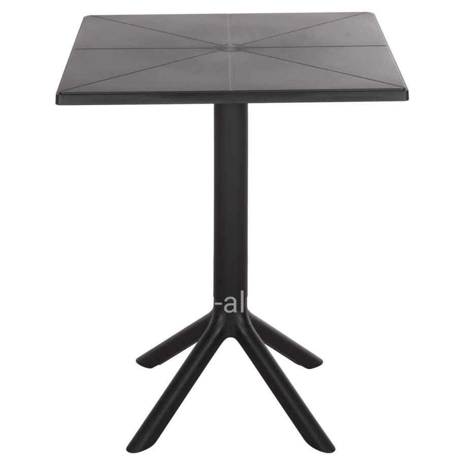 ΤΡΑΠΕΖΙ ΠΟΛΥΠΡΟΠΥΛΕΝΙΟΥ ΤΕΤΡΑΓΩΝΟ TERRIN HM6125.12 ΜΑΥΡΟ 60,5x60,5x76,5Υεκ.