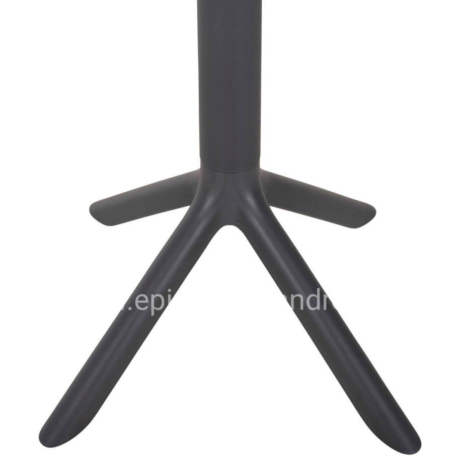 ΤΡΑΠΕΖΙ ΜΠΑΡ ΣΤΡΟΓΓΥΛΟ TERRIN HM6126.20 ΠΟΛΥΠΡΟΠΥΛΕΝΙΟ ΓΚΡΙ Φ60x106Υεκ.