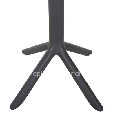 ΤΡΑΠΕΖΙ ΜΠΑΡ ΣΤΡΟΓΓΥΛΟ TERRIN HM6126.20 ΠΟΛΥΠΡΟΠΥΛΕΝΙΟ ΓΚΡΙ Φ60x106Υεκ.