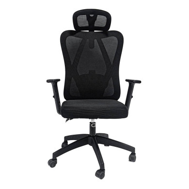 OFFICE CHAIR MEXER ΗΜ1195.01 BLACK MESH-BLACK METAL BASE 68x70x136Hcm.