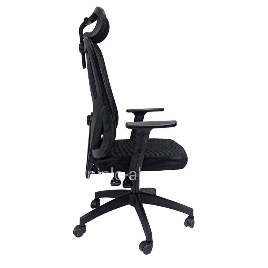 OFFICE CHAIR MEXER ΗΜ1195.01 BLACK MESH-BLACK METAL BASE 68x70x136Hcm.
