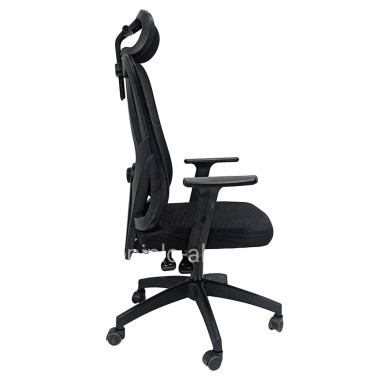 OFFICE CHAIR MEXER ΗΜ1195.01 BLACK MESH-BLACK METAL BASE 68x70x136Hcm.