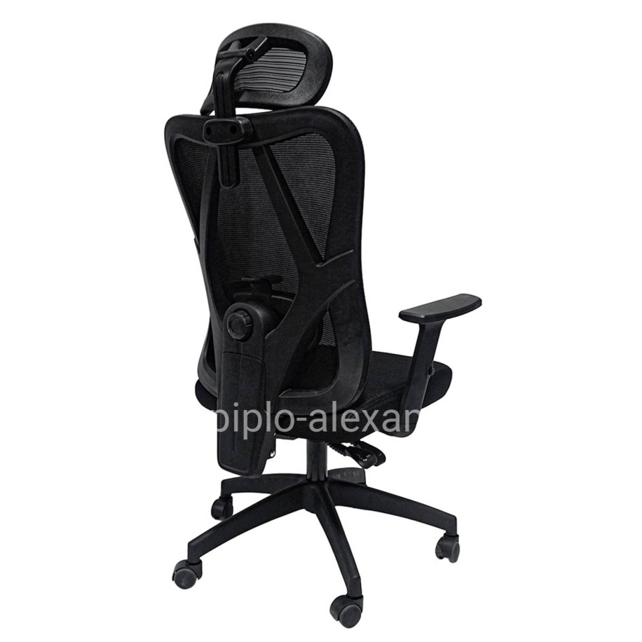 OFFICE CHAIR MEXER ΗΜ1195.01 BLACK MESH-BLACK METAL BASE 68x70x136Hcm.