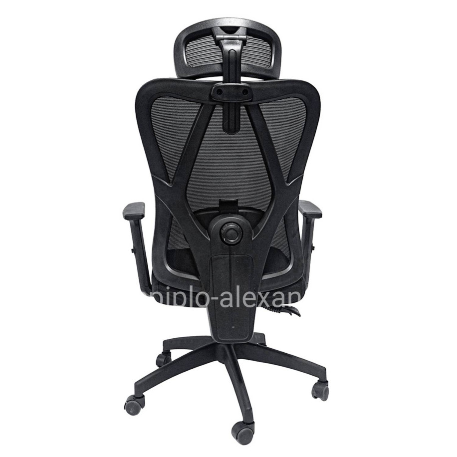 OFFICE CHAIR MEXER ΗΜ1195.01 BLACK MESH-BLACK METAL BASE 68x70x136Hcm.