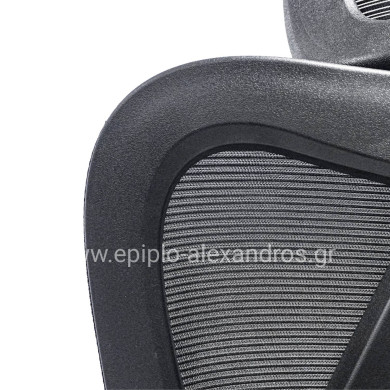 OFFICE CHAIR MEXER ΗΜ1195.01 BLACK MESH-BLACK METAL BASE 68x70x136Hcm.
