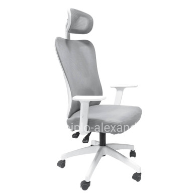OFFICE CHAIR MEXER HM1195.02 GREY MESH-WHITE METAL BASE 68x70x136Hcm.