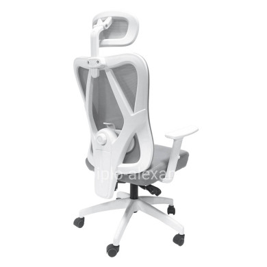 OFFICE CHAIR MEXER HM1195.02 GREY MESH-WHITE METAL BASE 68x70x136Hcm.