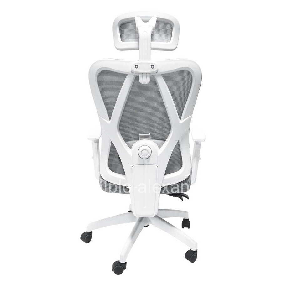 OFFICE CHAIR MEXER HM1195.02 GREY MESH-WHITE METAL BASE 68x70x136Hcm.