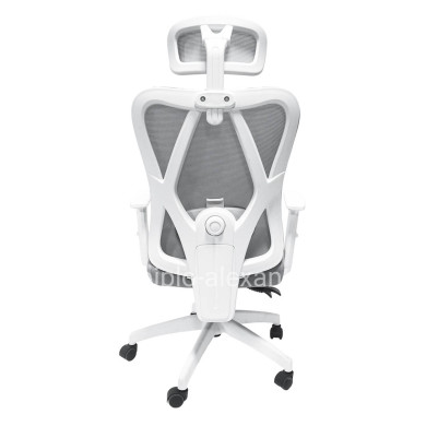 OFFICE CHAIR MEXER HM1195.02 GREY MESH-WHITE METAL BASE 68x70x136Hcm.
