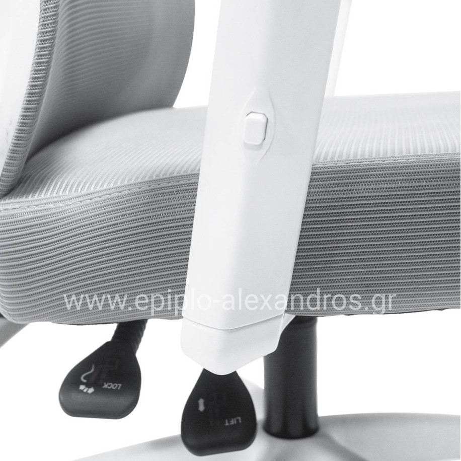 OFFICE CHAIR MEXER HM1195.02 GREY MESH-WHITE METAL BASE 68x70x136Hcm.