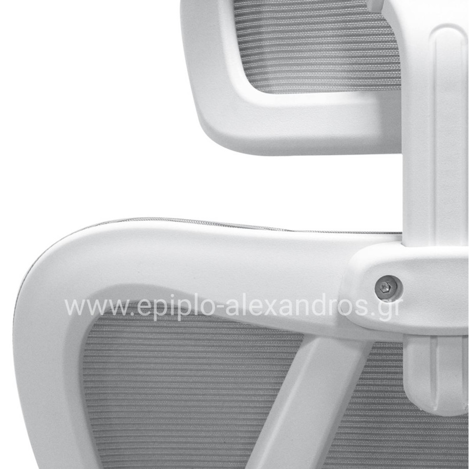 OFFICE CHAIR MEXER HM1195.02 GREY MESH-WHITE METAL BASE 68x70x136Hcm.