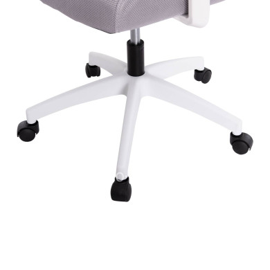 OFFICE CHAIR MEXER HM1195.02 GREY MESH-WHITE METAL BASE 68x70x136Hcm.