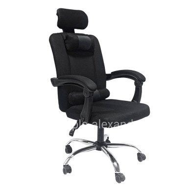 OFFICE CHAIR CRONER HM1196.01 BLACK MESH-BLACK METAL BASE 58x99x120Hcm.