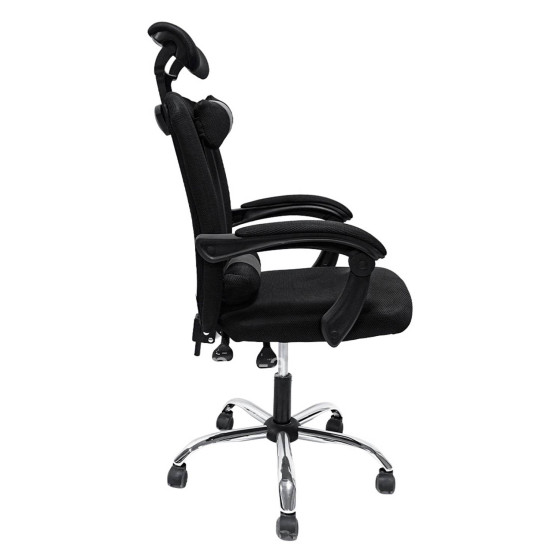 ΚΑΡΕΚΛΑ ΓΡΑΦΕΙΟΥ CRONER HM1196.01 ΜΑΥΡΟ MESH-ΜΕΤΑΛ.ΒΑΣΗ 58x99x120Υεκ.