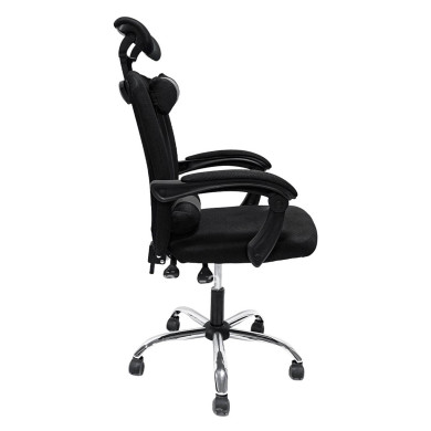 OFFICE CHAIR CRONER HM1196.01 BLACK MESH-BLACK METAL BASE 58x99x120Hcm.