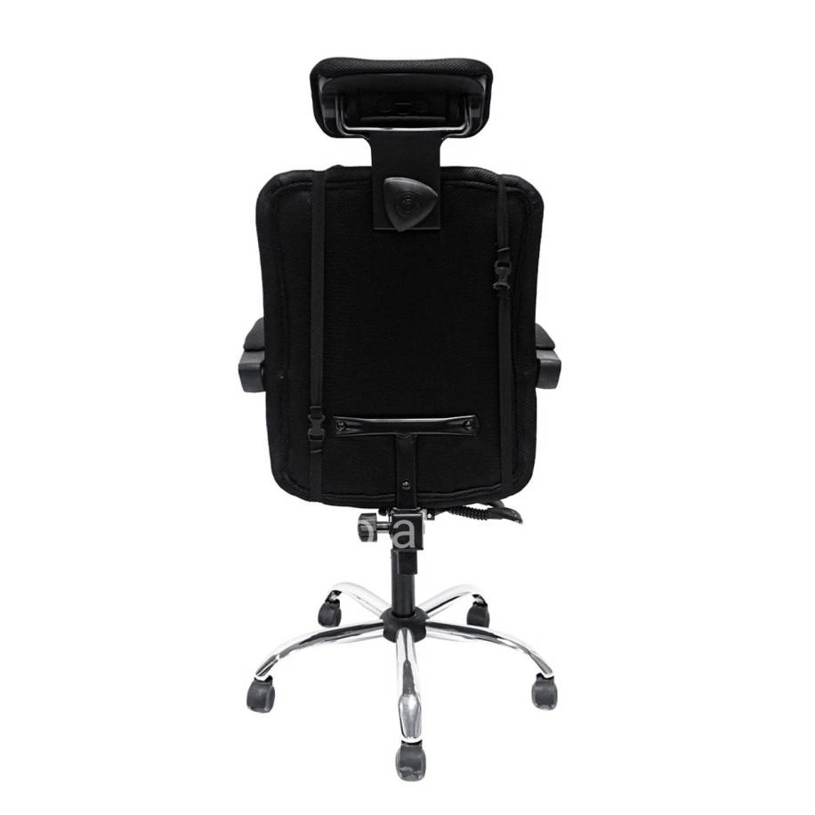 OFFICE CHAIR CRONER HM1196.01 BLACK MESH-BLACK METAL BASE 58x99x120Hcm.