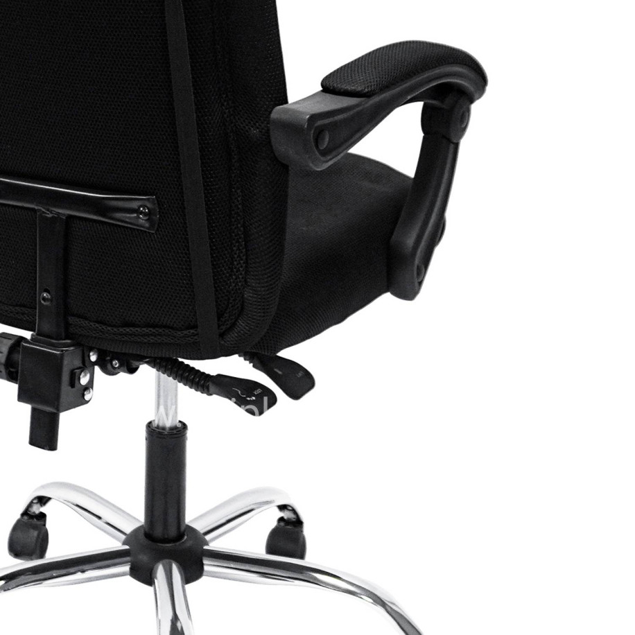OFFICE CHAIR CRONER HM1196.01 BLACK MESH-BLACK METAL BASE 58x99x120Hcm.