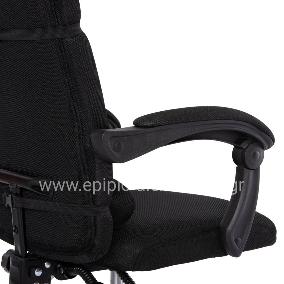 OFFICE CHAIR CRONER HM1196.01 BLACK MESH-BLACK METAL BASE 58x99x120Hcm.