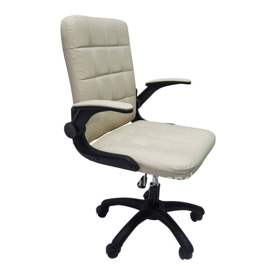 ΚΑΡΕΚΛΑ ΓΡΑΦΕΙΟΥ PORTIMA HM1197.04 ΜΠΕΖ PVC-ΜΑΥΡΟΣ ΣΚΕΛΕΤΟΣ & ΒΑΣΗ 66.5x57x97Υεκ