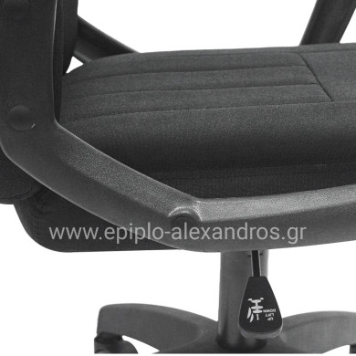 ΚΑΡΕΚΛΑ ΓΡΑΦΕΙΟΥ NIMBLE HM1199.11 ΜΑΥΡΟ ΥΦΑΣΜΑ-ΜΑΥΡΟΣ ΣΚΕΛΕΤΟΣ & ΒΑΣΗ 59x64x122Υεκ