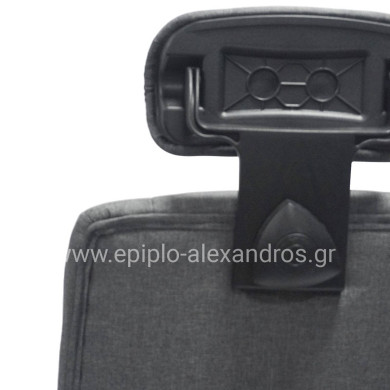 ΚΑΡΕΚΛΑ ΓΡΑΦΕΙΟΥ NIMBLE HM1199.12 ΓΚΡΙ ΥΦΑΣΜΑ-ΜΑΥΡΟΣ ΣΚΕΛΕΤΟΣ&ΒΑΣΗ 59x64x122Υεκ