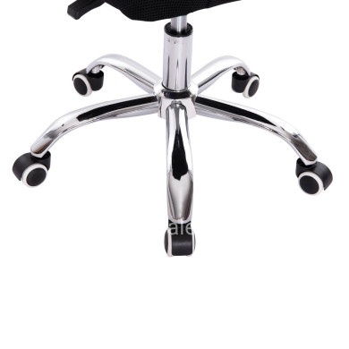 OFFICE CHAIR TRAIL2 HM1193.36 BLUE & BLACK MESH FABRIC-CHROME BASE 61x61x116Hcm.