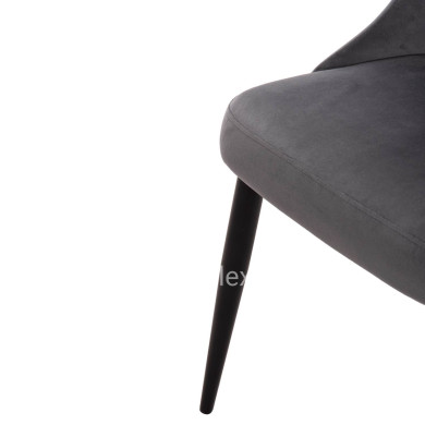 ΚΑΡΕΚΛΑ SERENITY HM8527.11 ΒΕΛΟΥΔΟ ΓΚΡΙ ΜΕ ΜΑΥΡΑ ΜΕΤΑΛΛΙΚΑ ΠΟΔΙΑ 51x54x83,5Υεκ.