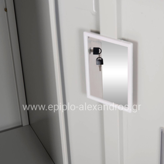 ΦΟΡΙΑΜΟΣ ΜΕΤΑΛΛΙΚΟΣ BRAILA HM5546.11 6 ΝΤΟΥΛΑΠΑΚΙΑ ΜΕ ΚΛΕΙΔΑΡΙΕΣ-ΓΚΡΙ 90x45x185Υεκ.