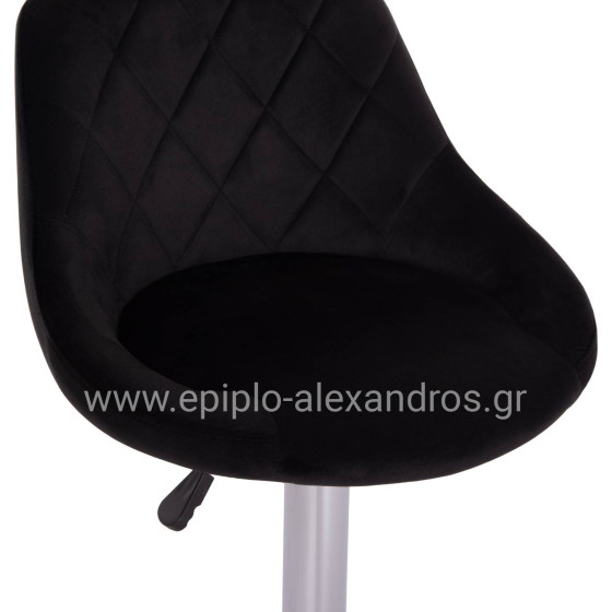 ΣΚΑΜΠΟ ΜΠΑΡ ROSE HM204.44 ΜΕ ΑΜΟΡΤΙΣΕΡ ΧΡΩΜΙΟΥ & ΜΑΥΡΟ ΒΕΛΟΥΔΟ 48x45x105Υεκ.