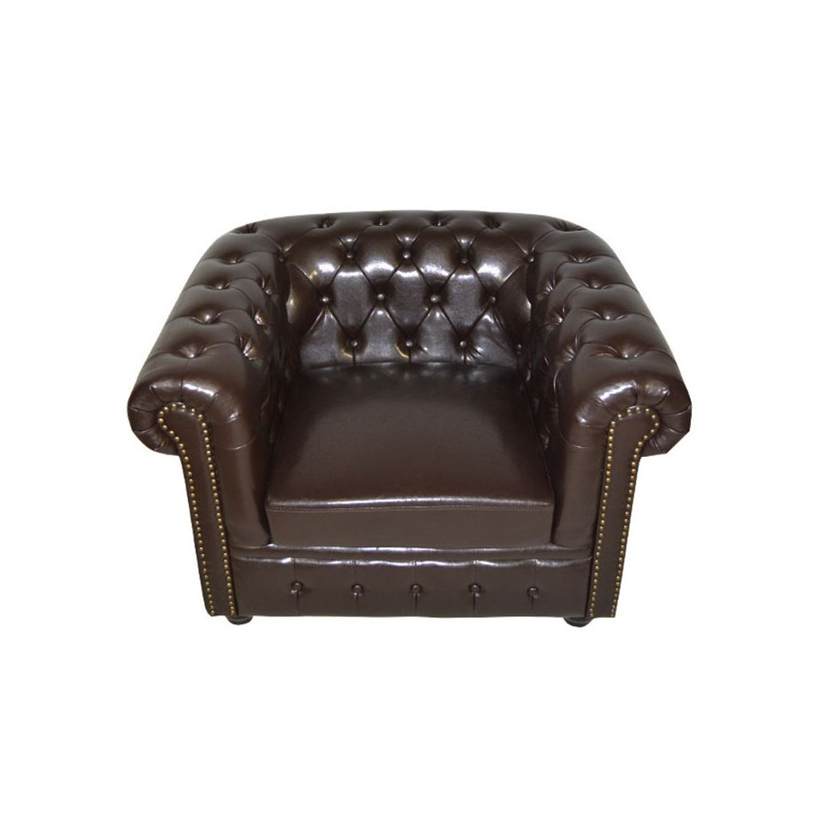 ΠΟΛΥΘΡΟΝΑ T.CHESTERFIELD POLINA HM3011.01 PU ΣΚΟΥΡΟ ΚΑΦΕ 110x90x73Yεκ.