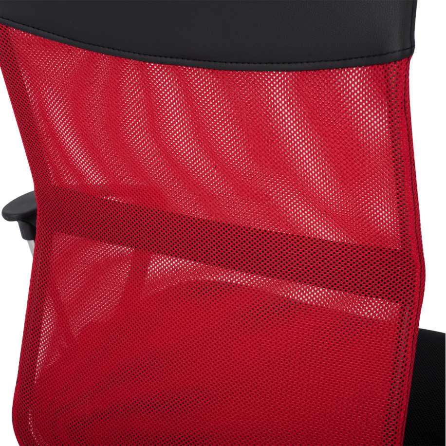 Office chair HM1000.07 Black Red Mesh chromed leg 61x58x118