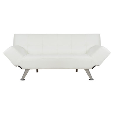 ΚΑΝΑΠΕΣ ΚΡΕΒΑΤΙ HM3001.01 THOM ΜΕ ΑΝΑΔΙΠΛΟΥΜΕΝΑ ΜΠΡΑΤΣΑ ΛΕΥΚΟ PU 189x93x82Υεκ.