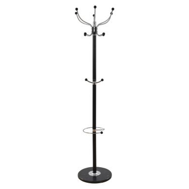 ΚΑΛΟΓΕΡΟΣ ΜΕΤΑΛΛΙΚΟΣ JUDE HM0040.01 ΠΕΡΙΣΤΡΕΦΟΜΕΝΟΣ ΜΑΥΡΟΣ ΜΕ ΜΑΡΜΑΡΟ Φ 37xΥ176 εκ.