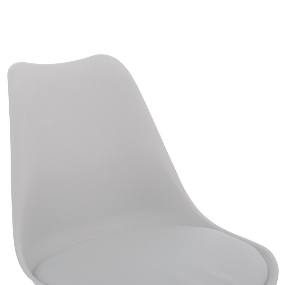 Chair Vegas HM0033.01-wooden legs-white seat-47x56,6x82Υ cm