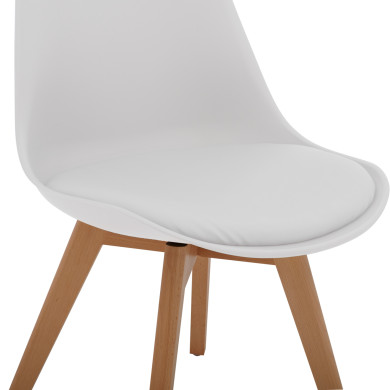 ΚΑΡΕΚΛΑ VEGAS HM0033.01 ΜΕ ΞΥΛΙΝΑ ΠΟΔΙΑ ΚΑΙ ΜΕ ΚΑΘΙΣΜΑ ΛΕΥΚΟ 47x56,6x82Υεκ.