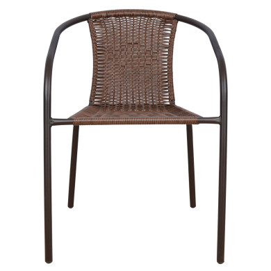 ΠΟΛΥΘΡΟΝΑ ΚΑΡΕΚΛΑ CAMEL HM5015.02 ΚΑΦΕ ΜΕΤΑΛΛΙΚΗ ΜΕ WICKER ΚΑΦΕ 48x48-53x72 cm