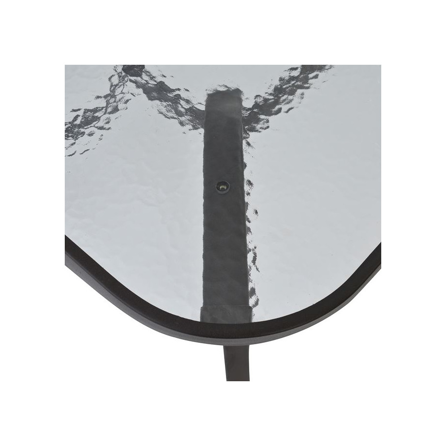 ΤΡΑΠΕΖΙ BRUNO 160Χ90Χ72Υεκ. ΜΕΤΑΛΛΙΚΟ ΚΑΦΕ ΜΕ ΓΥΑΛΙΝΗ ΕΠΙΦΑΝΕΙΑ HM5074.02