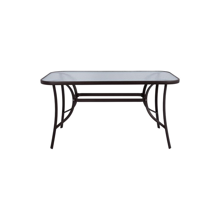 ΤΡΑΠΕΖΙ BRUNO 140Χ80Χ72Υεκ. ΚΑΦΕ ΜΕΤΑΛΛΙΚΟ ΜΕ ΓΥΑΛΙΝΗ ΕΠΙΦΑΝΕΙΑ HM5106.02