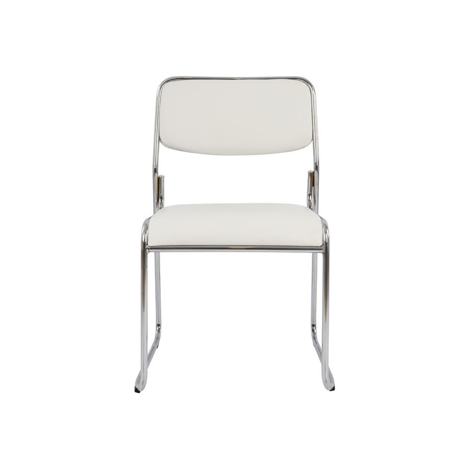 ΚΑΡΕΚΛΑ ΓΡΑΦΕΙΟΥ ΣΥΝΕΡΓΑΣΙΑΣ MABEL HM1019.02 ΣΕ ΧΡΩΜΑ ΛΕΥΚΟ 48,5x51,5x77Yεκ.