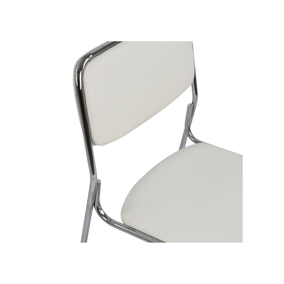 ΚΑΡΕΚΛΑ ΓΡΑΦΕΙΟΥ ΣΥΝΕΡΓΑΣΙΑΣ MABEL HM1019.02 ΣΕ ΧΡΩΜΑ ΛΕΥΚΟ 48,5x51,5x77Yεκ.