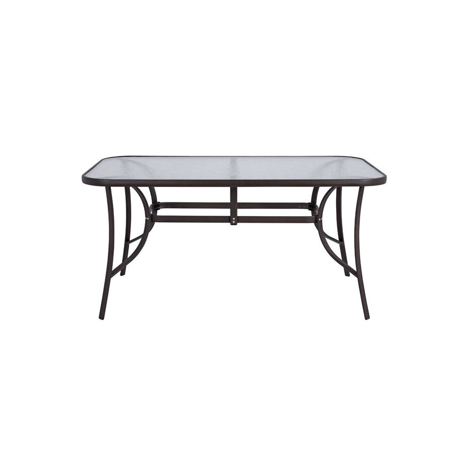 ΤΡΑΠΕΖΙ BRUNO 150X90Χ72Υεκ. ΚΑΦΕ ΜΕΤΑΛΛΙΚΟ ΜΕ ΓΥΑΛΙΝΗ ΕΠΙΦΑΝΕΙΑ HM5145.02