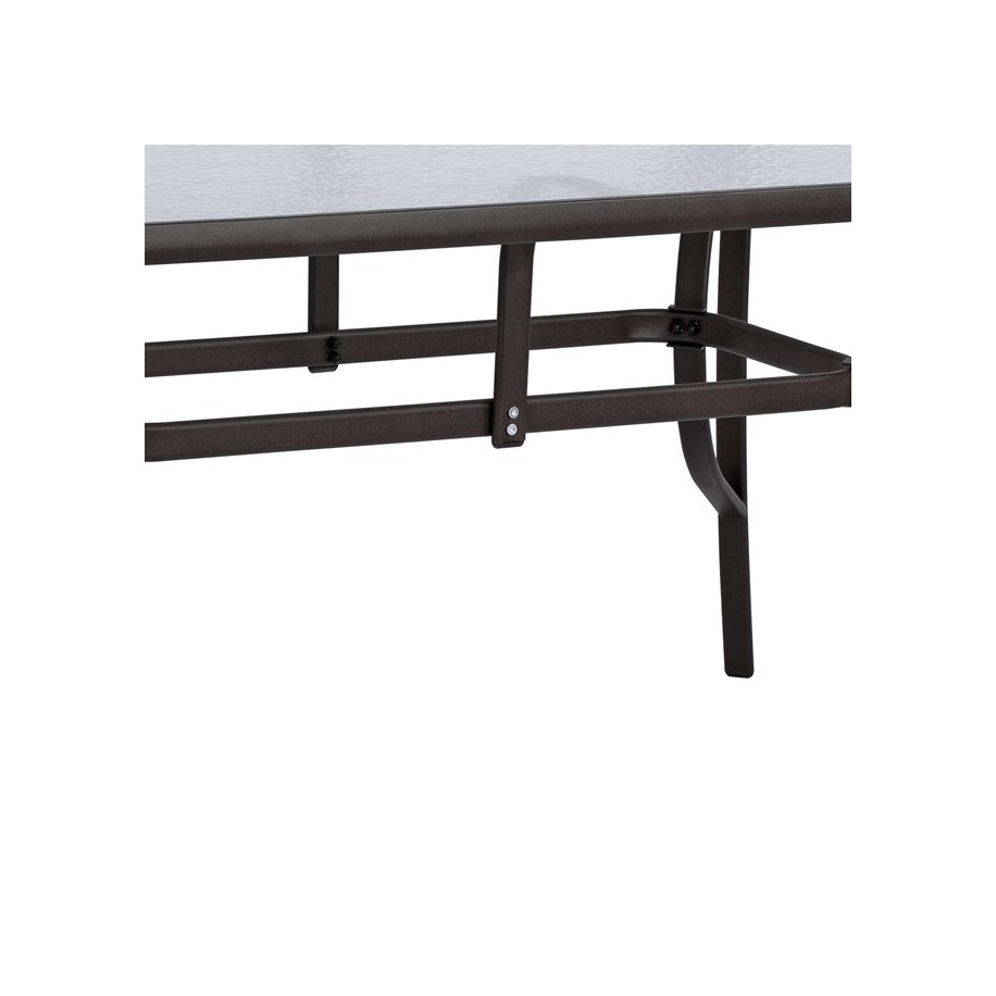 ΤΡΑΠΕΖΙ BRUNO 150X90Χ72Υεκ. ΚΑΦΕ ΜΕΤΑΛΛΙΚΟ ΜΕ ΓΥΑΛΙΝΗ ΕΠΙΦΑΝΕΙΑ HM5145.02